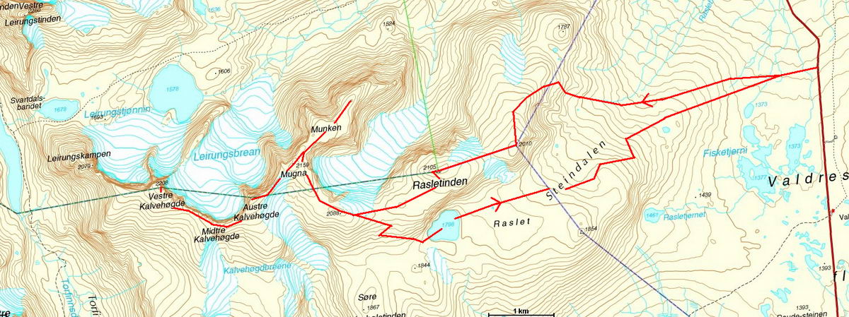 Kart med rute
